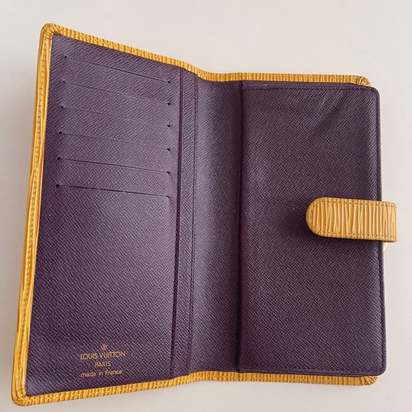 ** Vintage ** Louis Vuttion Epi French Purse Leather Wallet Yellow - Picture 3 of 16
